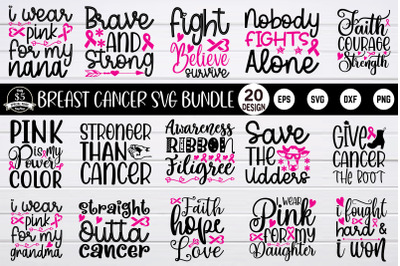 breast cancer svg bundle vol 2