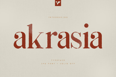 Akrasia Typeface - SVG + Solid fonts