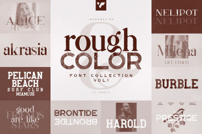 Rough and Color font Collection vol1