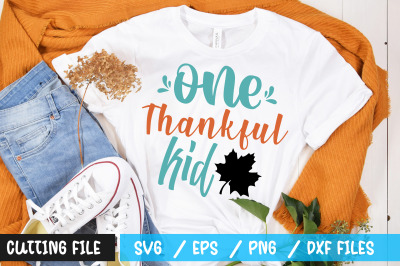 one thankful kid svg