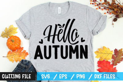 Hello autumn svg