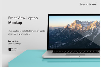 Front View Laptop Mockup