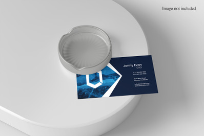 Realistic Business Card Display Mockup