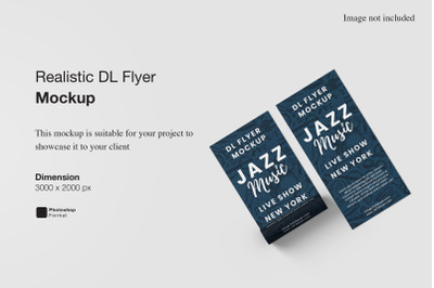 Realistic DL Flyer Mockup