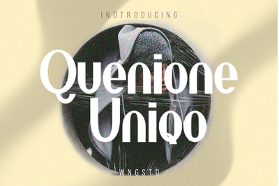 Quenione Unico - cool and trendy sans serif font