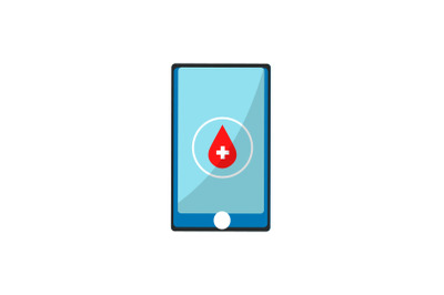 Medical Icon with Blue Blood Mobile Apps