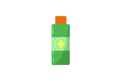 Medical Icon with Green Healthy Cleaner