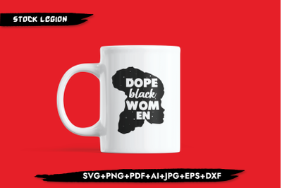 Dope Black Women Black SVG