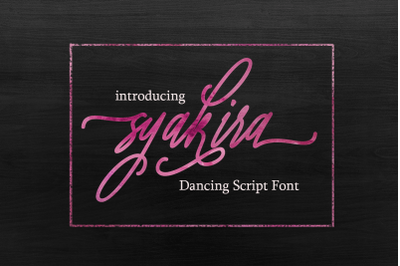 Syakira Script Font