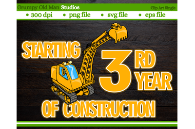 starting third year of construction | excavator