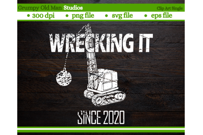 distressed wrecking ball design