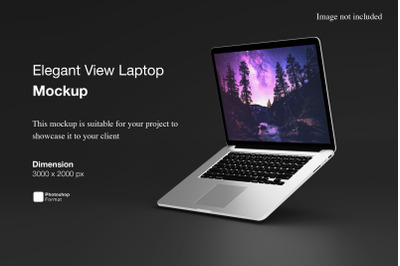 Elegant View Laptop Mockup