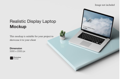 Realistic Display Laptop Mockup