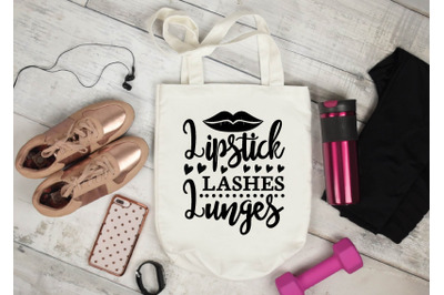 lipstick lashes lunges svg design