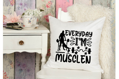 everyday im musclen svg design