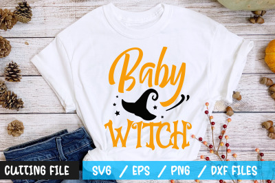 Baby witch svg