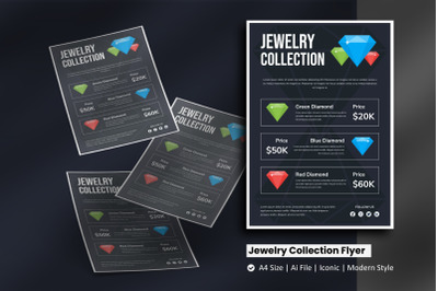 Jewelry Collection Flyer Brochure Template