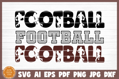 Football Symbols Word SVG Cut File