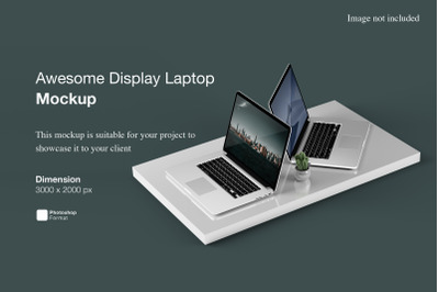 Awesome Display Laptop Mockup