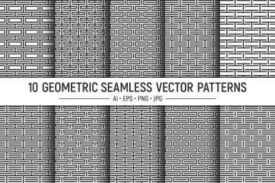 10 striped seamless patterns