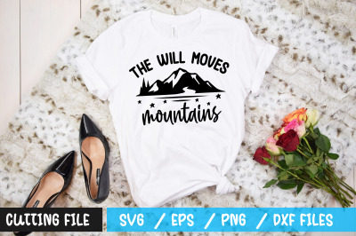 The will moves mountains svg