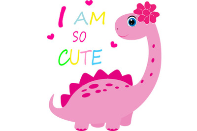 Cute girl dinosaur svg, cute dinosaur svg, clipart, funny dino svg, cr