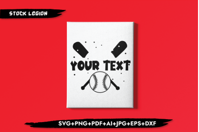 Custom Baseball SVG