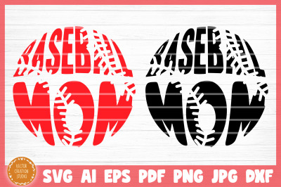 Baseball Mom SVG Cut File