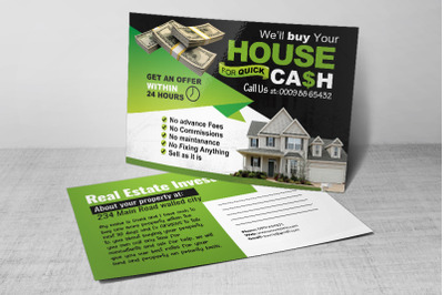 Real estate Investors Postcard psd