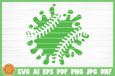 Softball Splash Clipart SVG Cut File