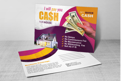 Real Estate Dealers Postcard psd