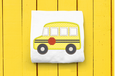 Little School Bus | Applique Embroidery