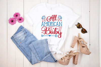 all american baby svg design