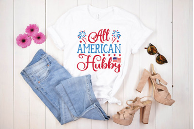 all american hubby svg design