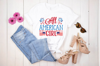 all american girl svg design