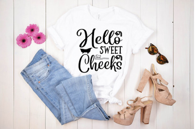 hello sweet cheeks svg design