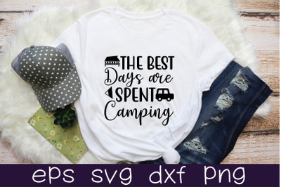 the best days are spent camping svg design