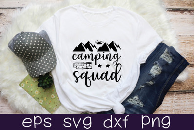 camping squad svg design