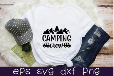 camping crew svg design