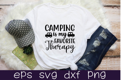 camping is my favorite therapy svg design