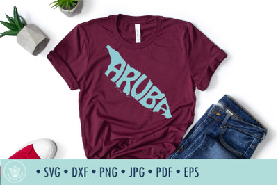 Aruba Word Art in island shape&2C; svg&2C; png&2C; cut file&2C; Shirt overlay&2C; Typ