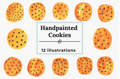 Watercolor Cookies Illustrations, Watercolor Clip Art in PNG