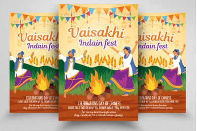 Happy Baisakhi Event Flyer Template