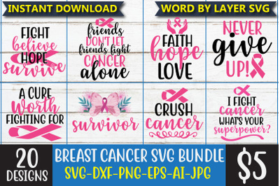 Breast cancer awareness SVG Bundle
