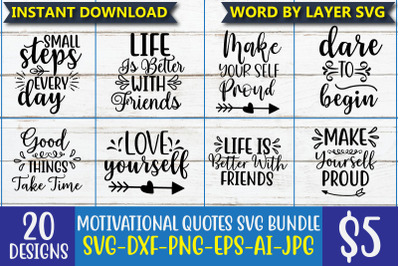 Motivational Quotes SVG Bundle vol.2