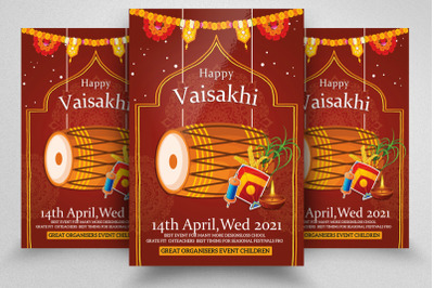 Happy Baisakhi Indian Event Flyer