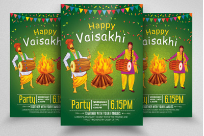 Happy Baisakhi Flyer/Poster Template