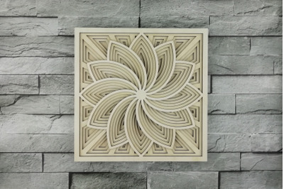 Layered Mandala SVG, Laser cut file Mandala, 3D Flower