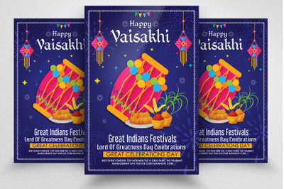 Happy Baisakhi Festival Flyer/Poster