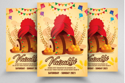 Happy Baisakhi Indiain Event Flyer Psd